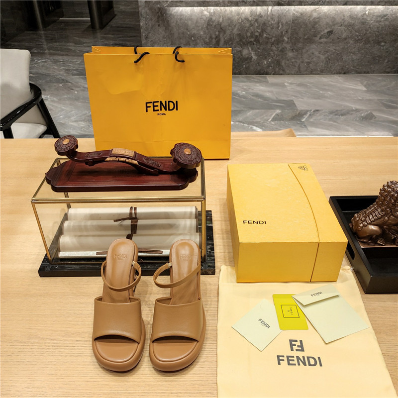 F**di block heel sandals