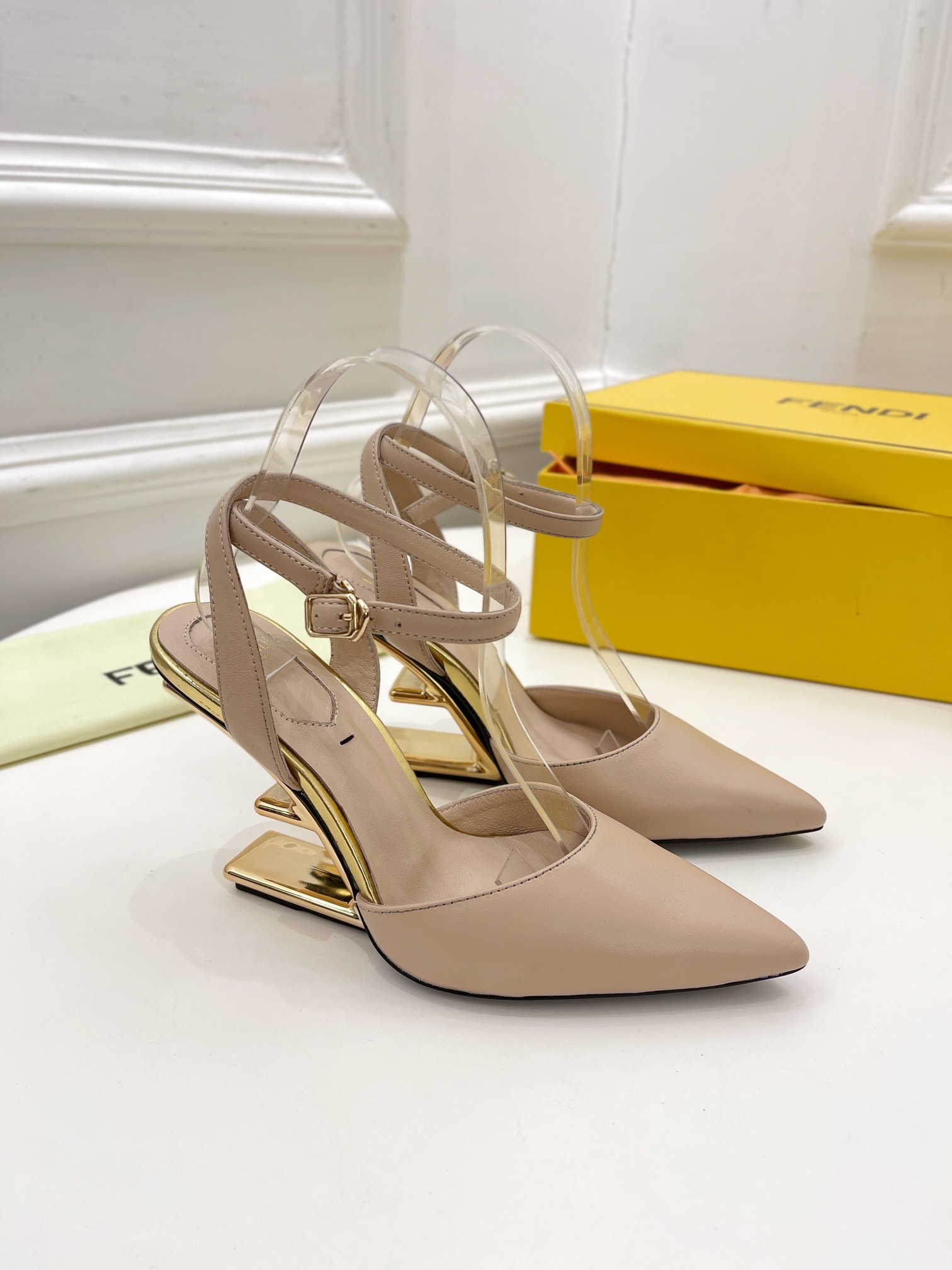 F**di first leather high-heel sandals