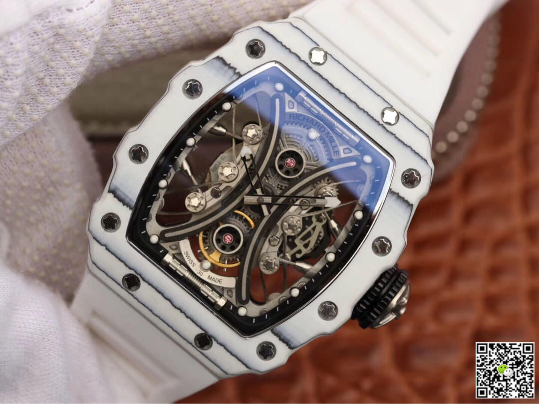 Replica Richard Mille RM53-01 1:1 Best Edition KV Factory White TPT Carbon Fiber