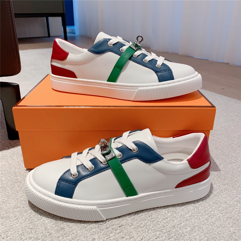 H**me5 British retro design white shoes