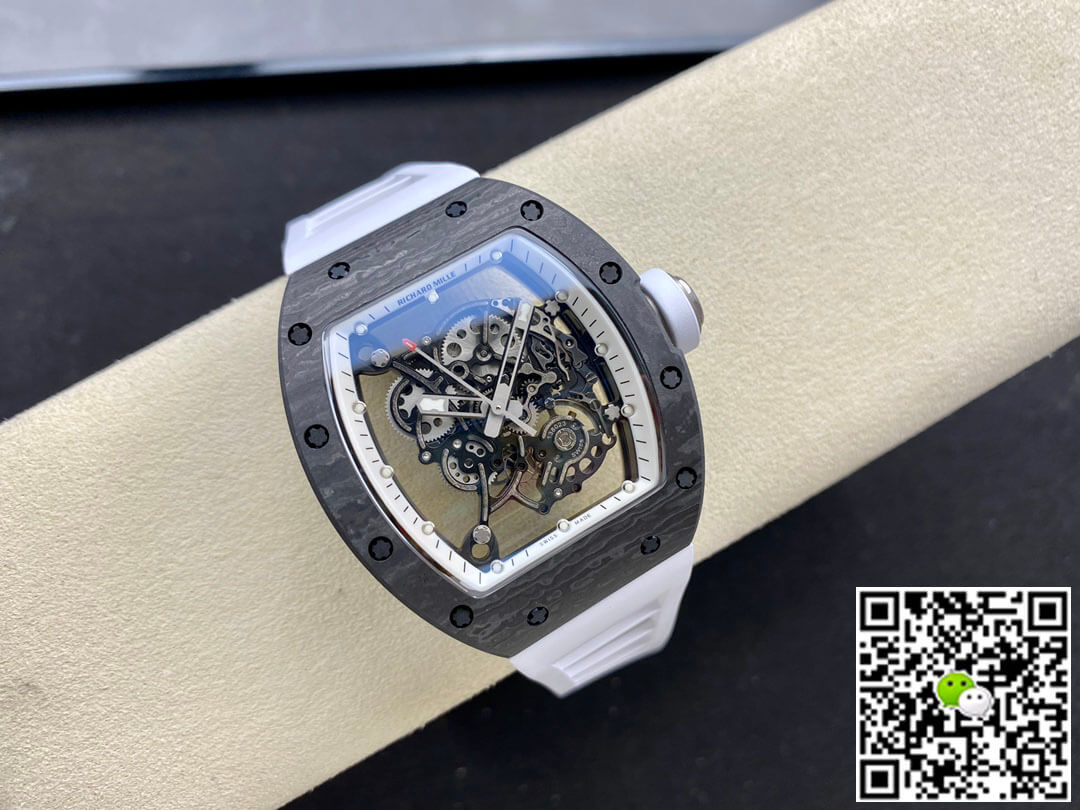 Replica Richard Mille RM-055 1:1 Best Edition BBR Factory White Strap