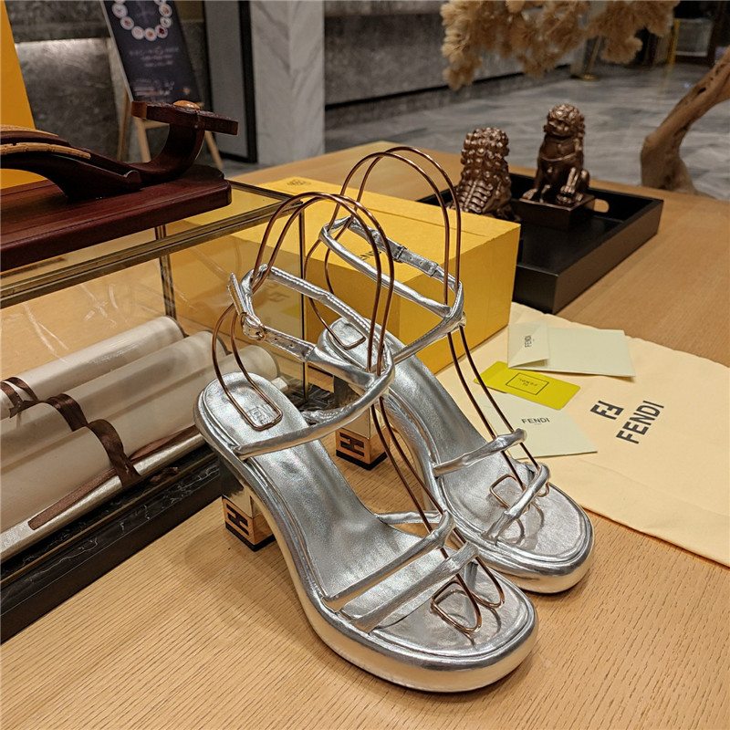 F**di color block haute couture sandals