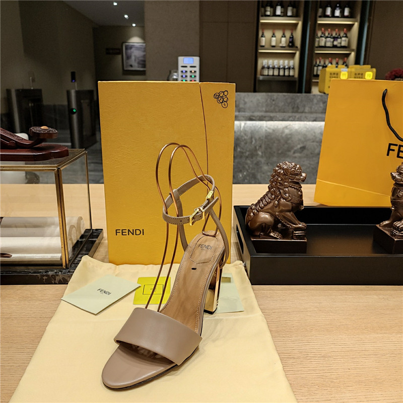 F**di electroplated high heel sandals