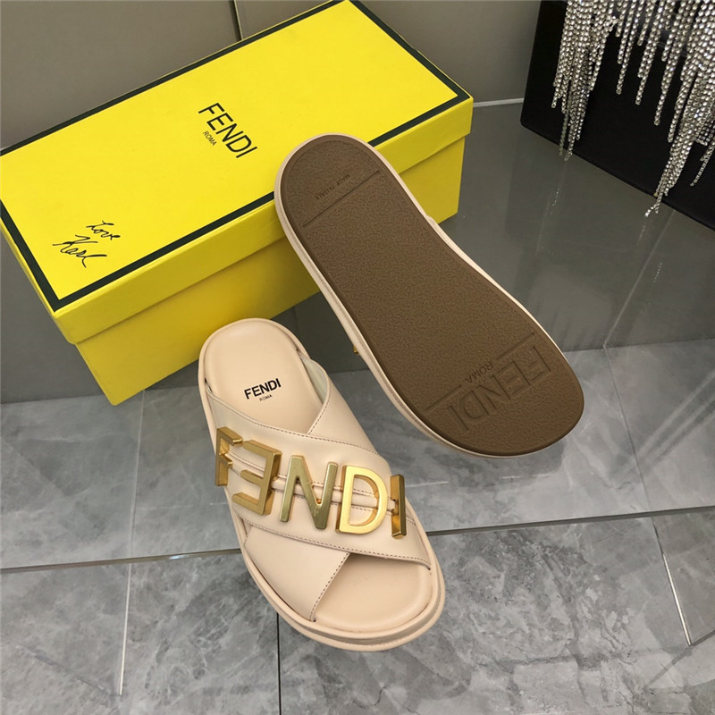 F**di cross flat sandals