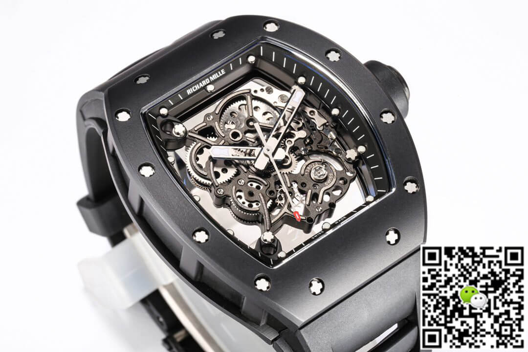 Replica Richard Mille RM-055 1:1 Best Edition BBR Factory V2 Black Ceramic Case
