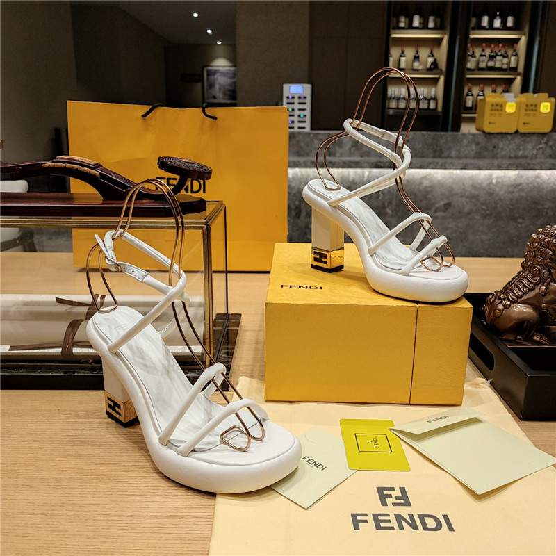 F**di color block haute couture sandals