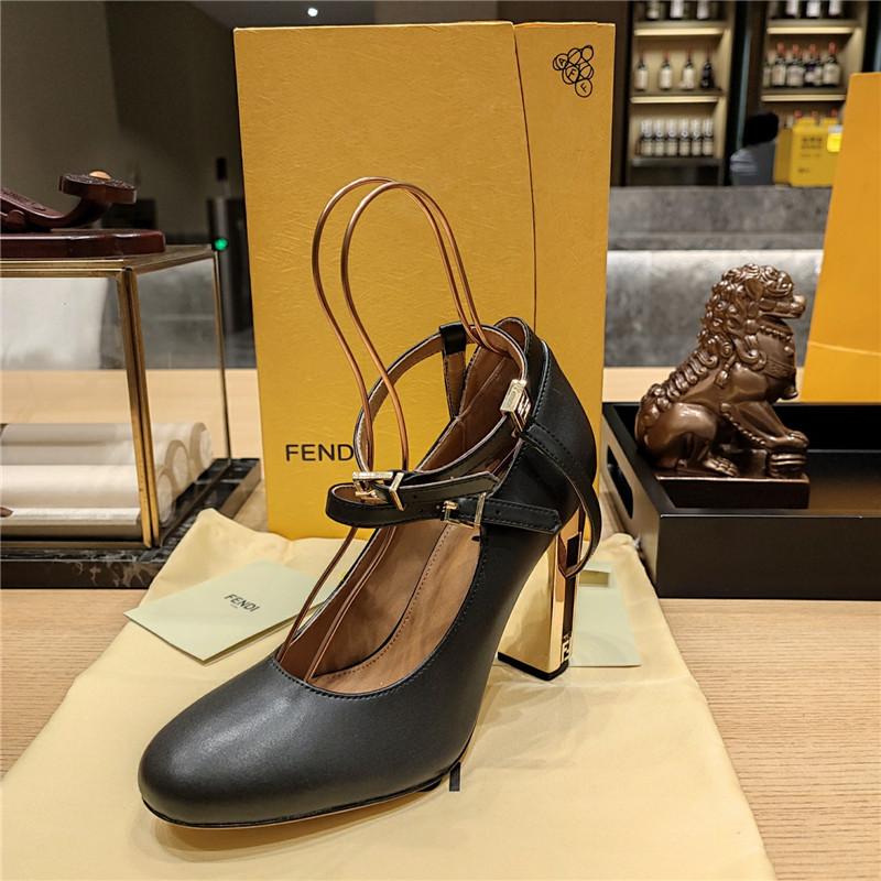 F**di electroplated high heel sandals