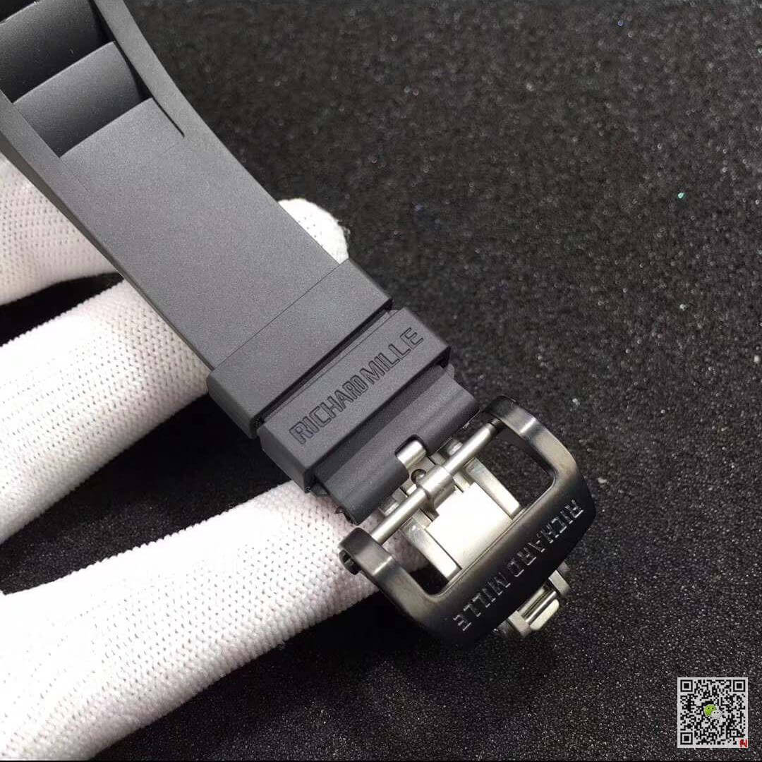 Replica Richard Mille RM055 KV Factory 1:1 Best Edition Swiss ETA8215 Black Rubber Strap