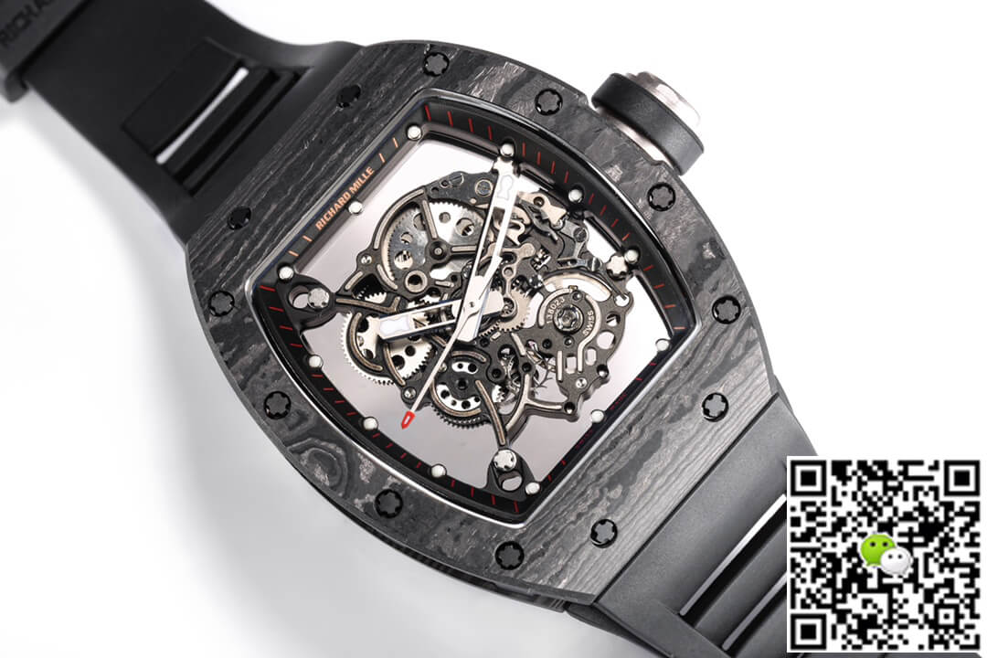 Replica Richard Mille RM055 NTPT 1:1 Best Edition BBR Factory Black Carbon Fiber Dial