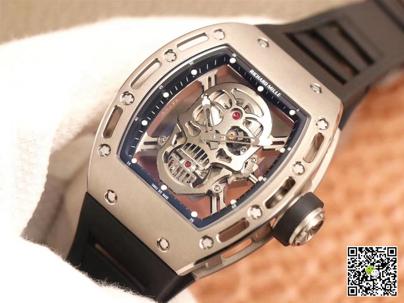 Replica Richard Mille RM052 1:1 Best Edition ZF Factory Silver Skull Dial Swiss Movement