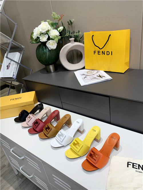 F**di thick heel sandals