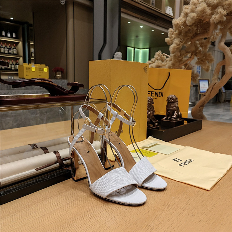 F**di electroplated high heel sandals