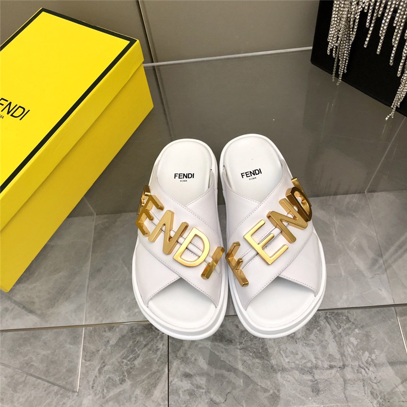 F**di cross flat sandals