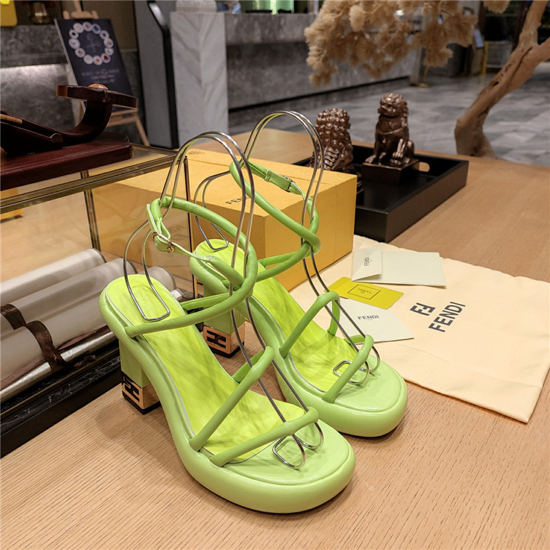 F**di color block haute couture sandals