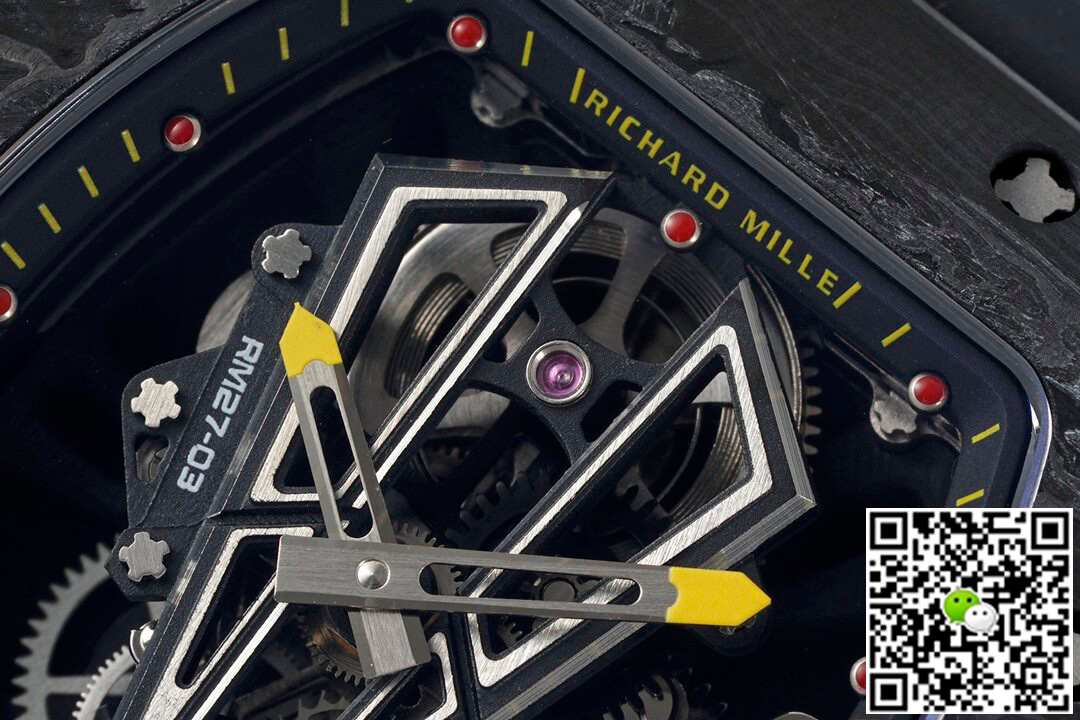 Replica Richard Mille RM27-03 Rafael Nadal Tourbillon 1:1 Best Edition RM Factory Black Rubber Strap
