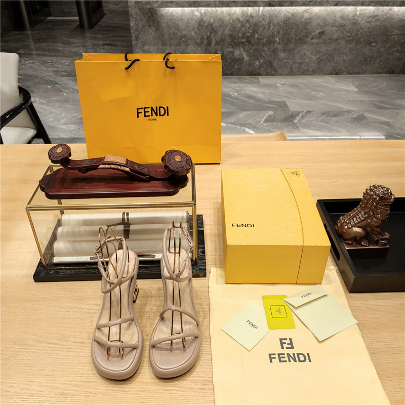 F**di color block haute couture sandals