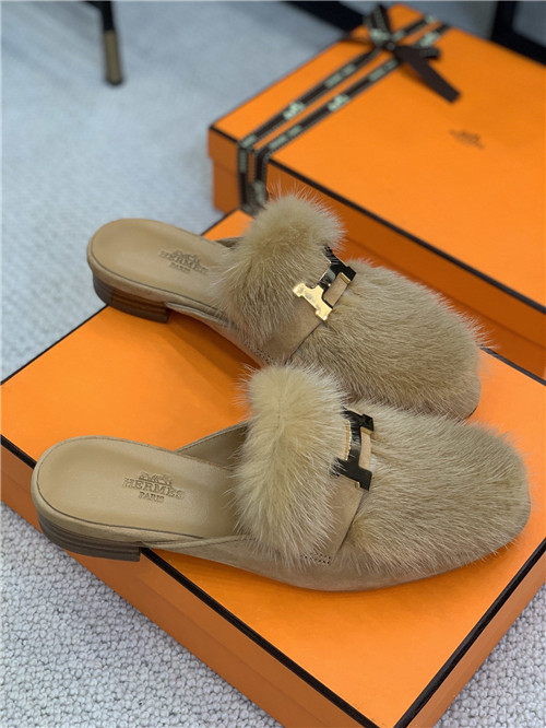 H**me5 mink loafers slippers