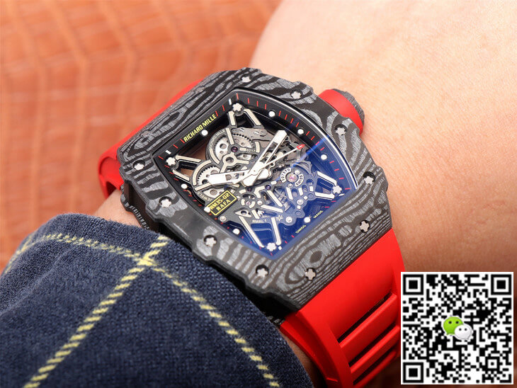 Replica Richard Mille RM35-02 1:1 Best Edition ZF Factory Red Rubber Strap