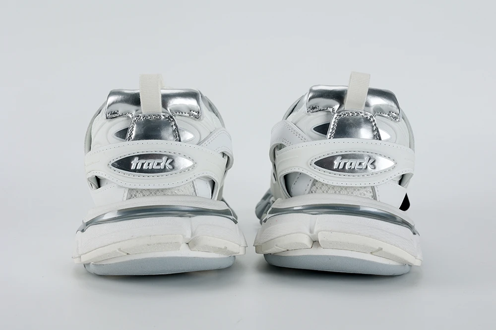 Ba1en*iaga Track Sneaker White   Silver