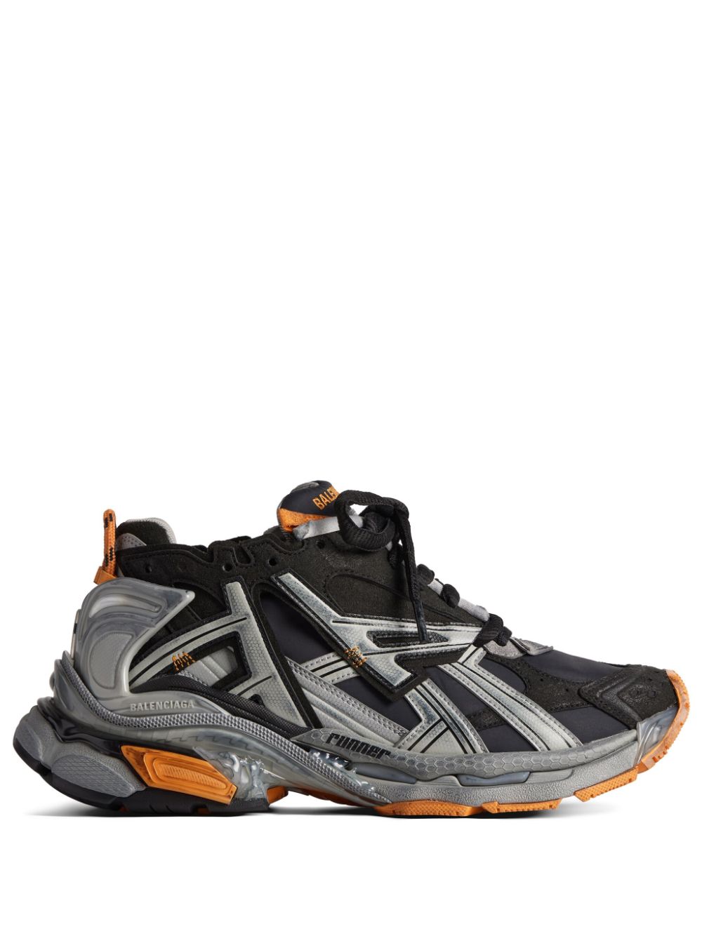 Ba1en*iaga Dupes Runner distressed panelled sneakers - Cola