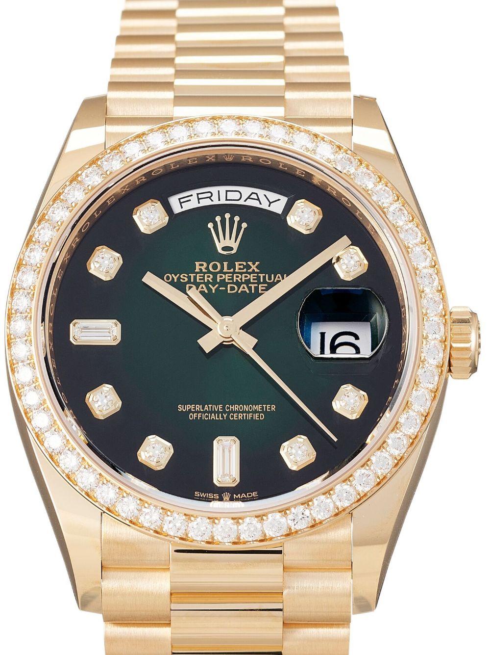 Replica R01ex Day Date M128348RBR-0035 1:1 Best Edition EW Factory Gradient Green Dial