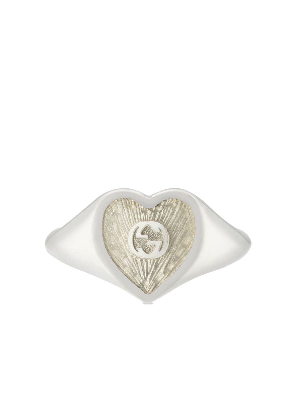 Gvc*1 Replica Interlocking G heart-shape ring