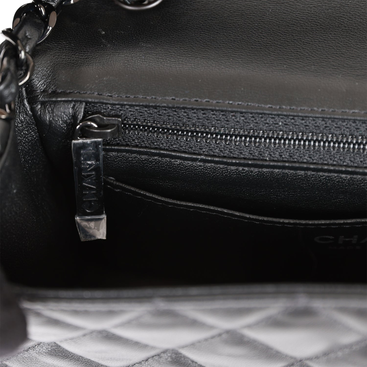 Mini Rectangular Flap Bag SO Black Lambskin Black Hardware for MR