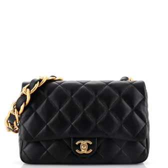 Ch**el Funky Town Flap Bag Quilted Lambskin Large