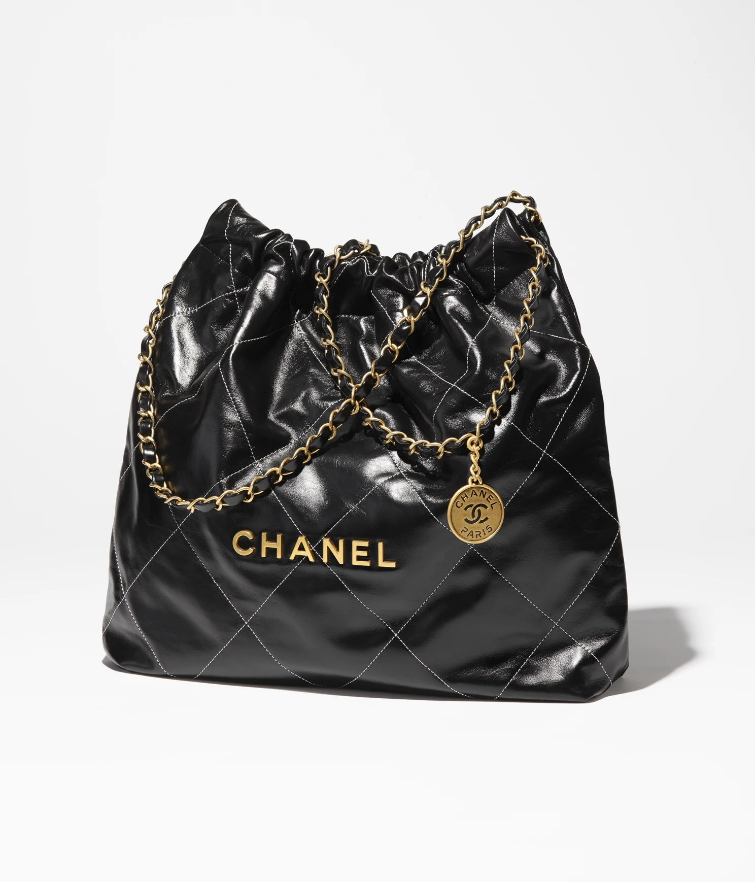22 HANDBAG -  Black Leather