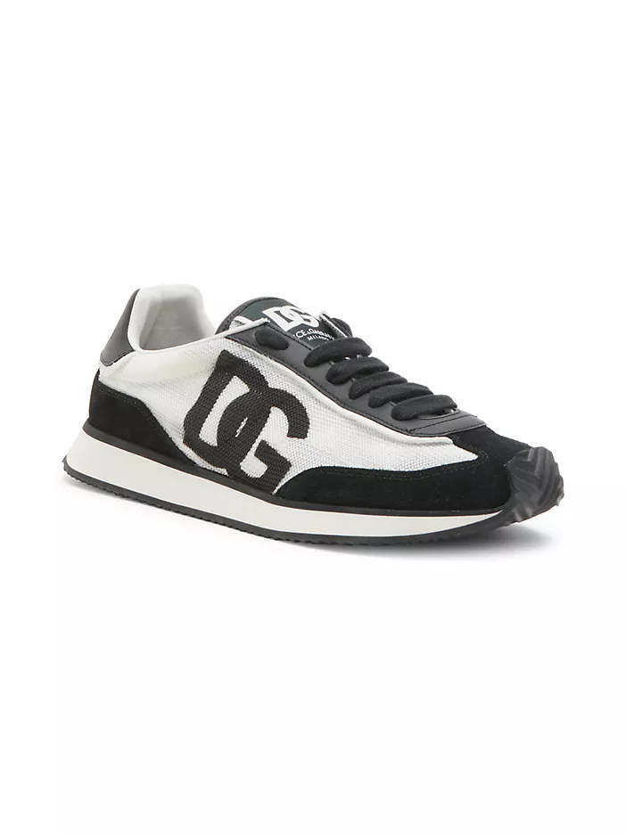 Mixed-material DG CUSHION sneakers