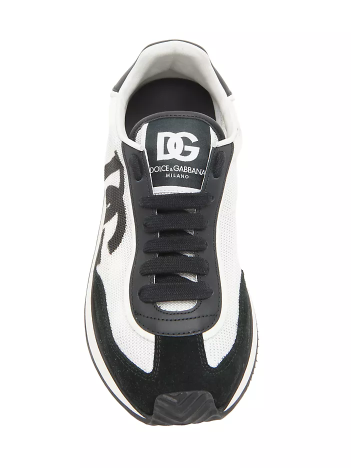 Mixed-material DG CUSHION sneakers