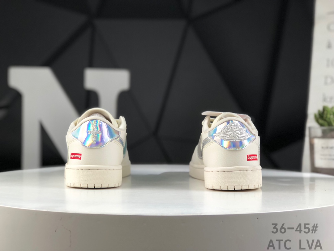 Nike Travis Scott x Fragment Design x Air Jordan 1 Low OG SP AJ1 Svp*me joint-off-white colorful low-top cultural casual sneakers