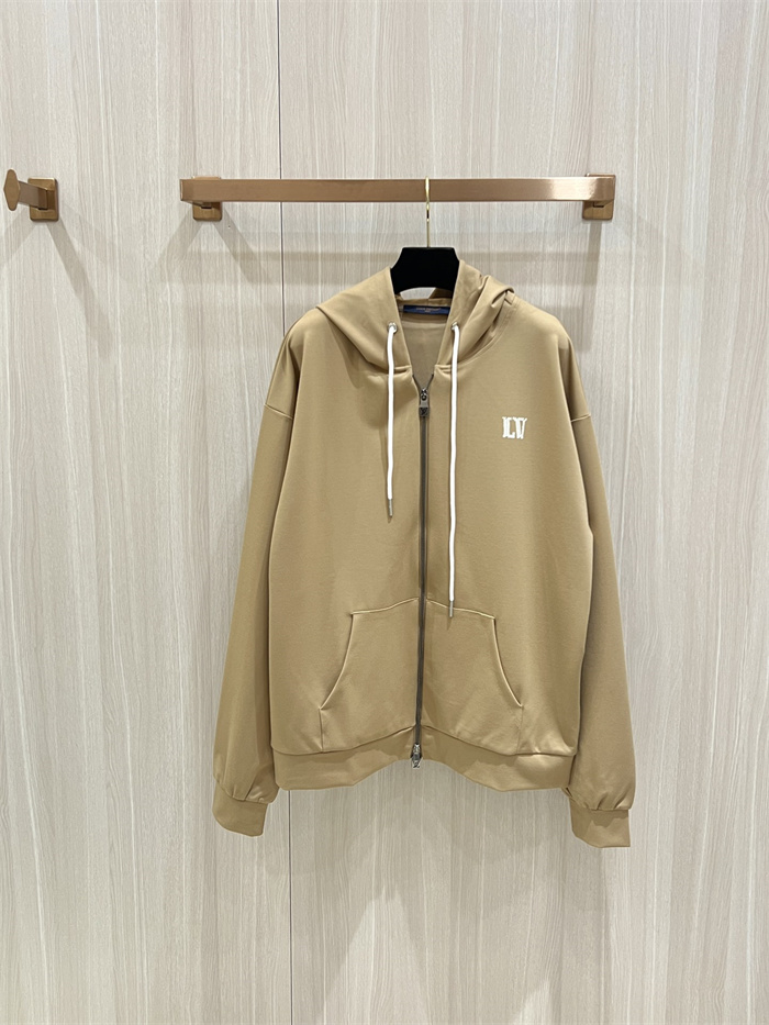 2024fw LV Zipper Hoodie Top Version