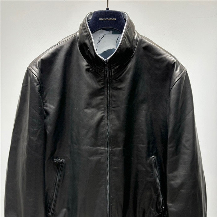 2023fw LV Real Leather Jacket Top Version