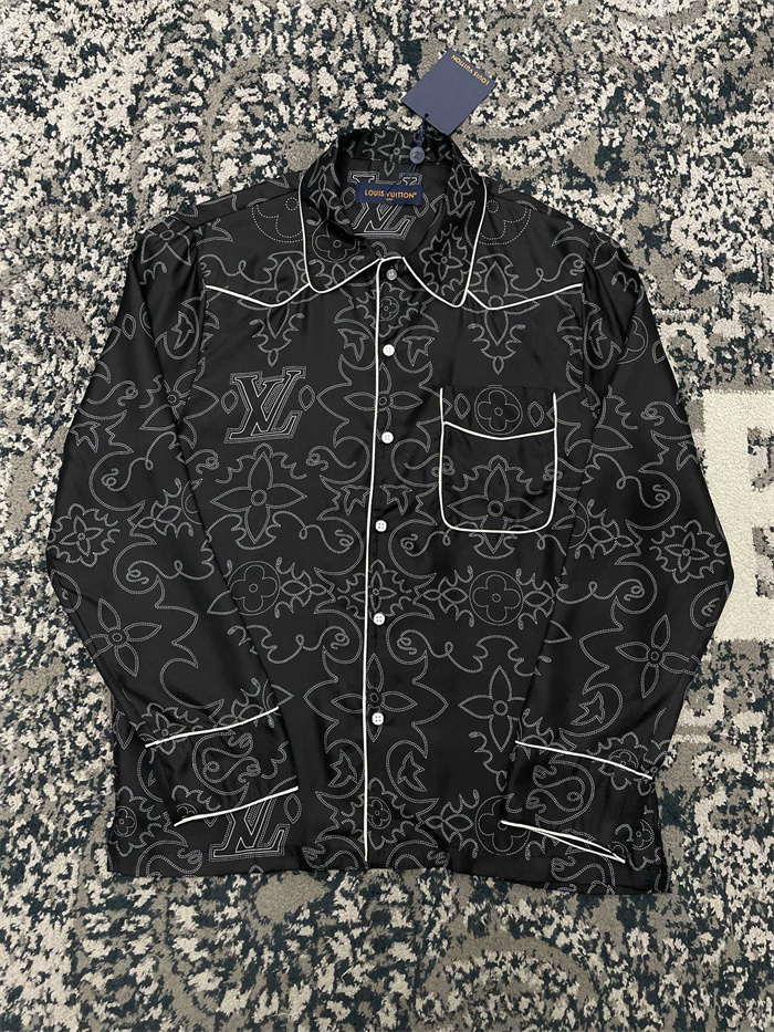2024fw LV Silk Shirt Top Version