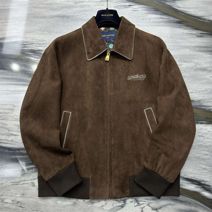 2024fw LV Leather Jacket Top Version