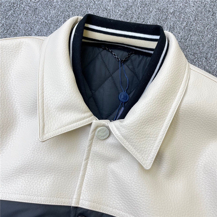 2024ss LV Leather Jacket Top Version
