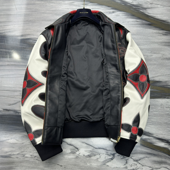 2024fw LV Real Leather Jacket Top Version