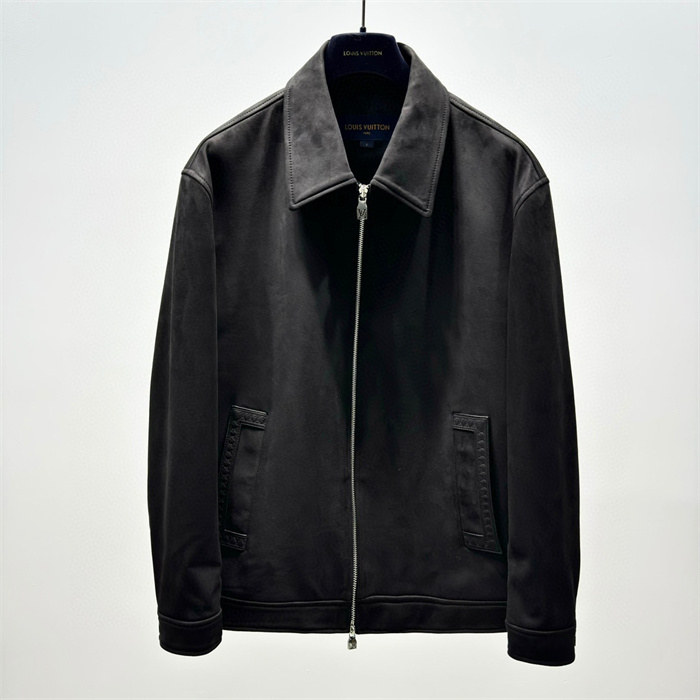 2024fw LV Leather Jacket Top Version