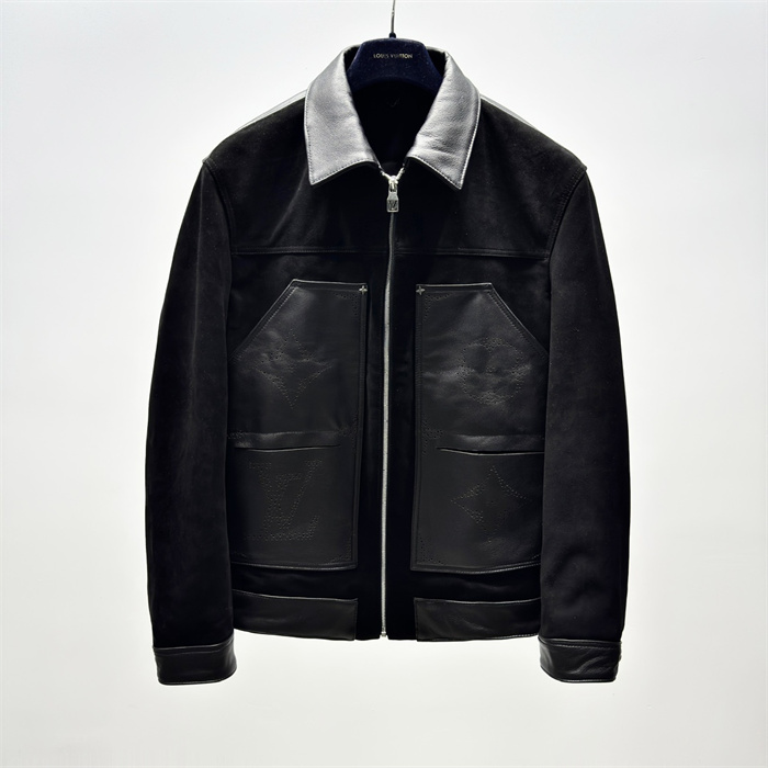 2024fw LV Real Leather Jacket Top Version